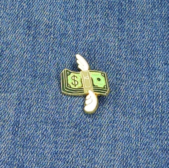 Cassãj Accessories - 2/$14 Flying Money Enamel Pin